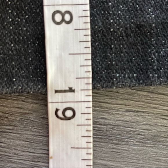 Vintage Y2K Lady Enyce Black/Lavender Contrast Stitch Denim Cargo Skirt Size 31 - Picture 8 of 8